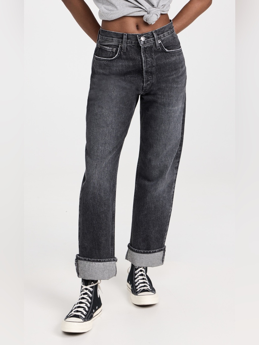 NWT AGOLDE Fran Jean Low Slung Easy Straight Leg Denim in Ditch size 32